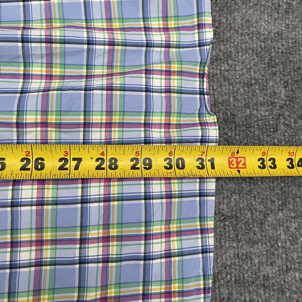 Ralph Lauren Button Up Shirt Mens Sz XL Classic Plaid Short Sleeve